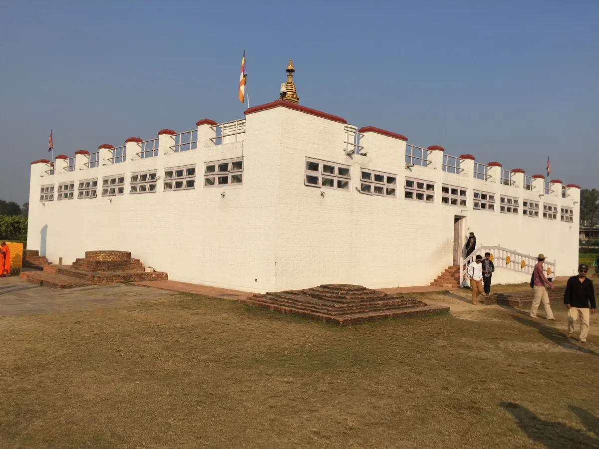 Maya Devi temple and archaeological remains at Lumbini