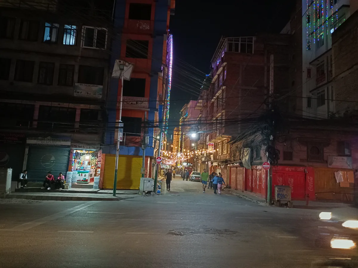 Street in the Thamel neighbourhood of Kathmandu